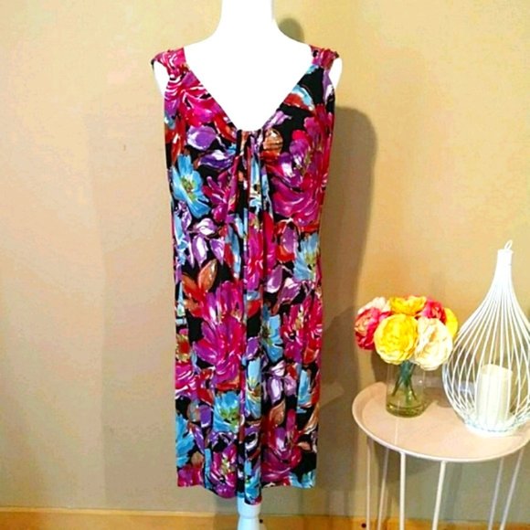 London Times Dresses & Skirts - London Times Scoopback Sleeveless Midi Dress S 16